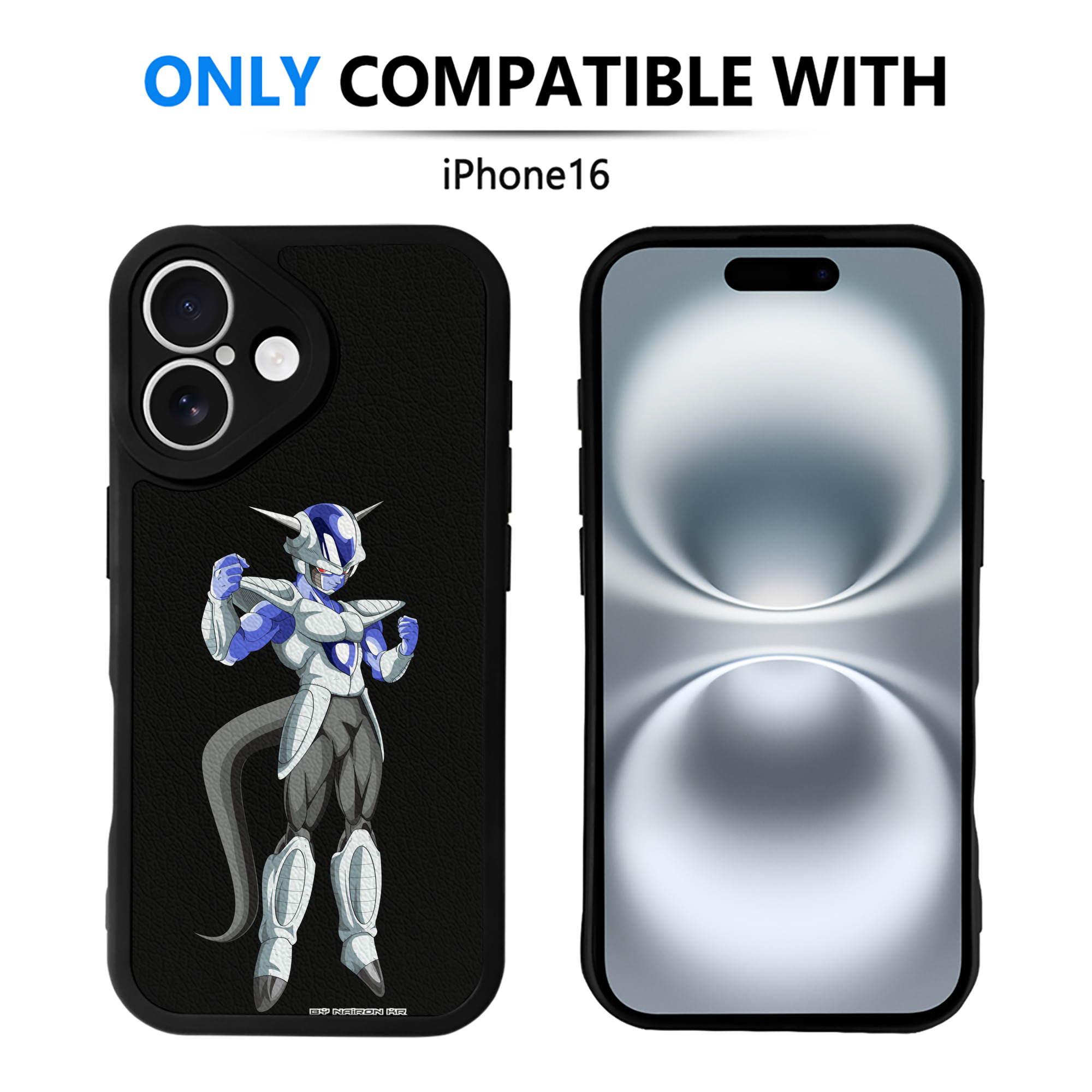 （画像用） ドラゴンボール フリーザ DRAGON BALL Frieza 【iPhone 16シリーズ対応】シリコンスマホケース（レザー調） 材質：シリコン